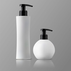 Obraz premium Cosmetic mockup dispenser pump plastic botle