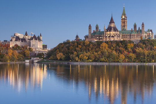 Chateau Laurier Hotel and Parliament Hill, Ottawa, Ontario, Canada
