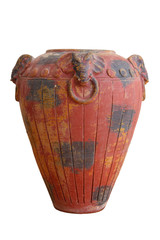Traditional ancient vase isolated on white background for home furnishings2