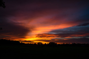Beautiful sunset sky background or Landscape sunset. sunset with clouds