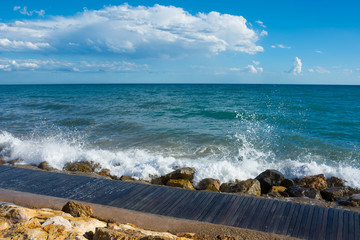 walking path along the sea