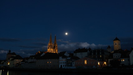 Regensburg chatheral at night