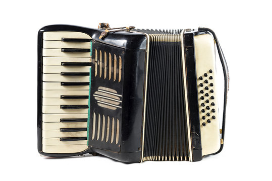 Very old black accordion