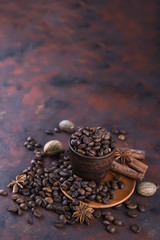 coffe beens with spices