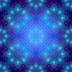 Vector seamless space pattern of mandalas