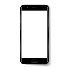 Smart phone. Realistic mobile phone smart phone with blank screen isolated on background. Vector illustration for printing and web element.