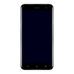 Smart phone. Realistic mobile phone smart phone with blank screen isolated on background. Vector illustration for printing and web element.