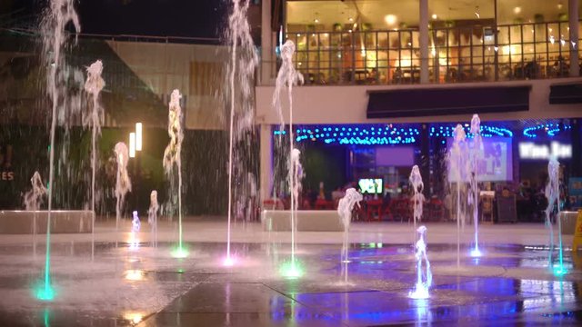 Fountain on night street 4k UHD (3840x2160)
