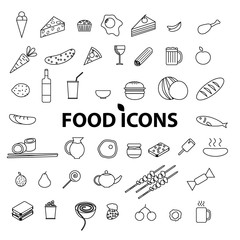 food icons set. Vector illustration.