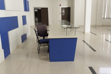 empty reception area in conference center