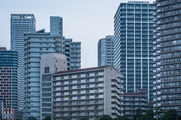 Plakat 東京湾岸　豊洲運河に臨む高層住宅群９