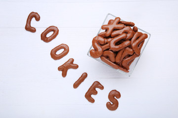 Word Cookies written by chocolate alphabet