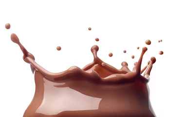 Foto op Plexiglas Milkshake chocolate milk splash drink beverage dairy drop
