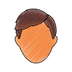 Man faceless profile