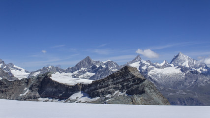 Fototapeta na wymiar View from Klein Matterhorn