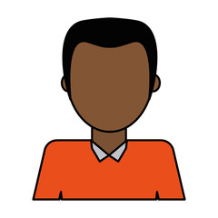 dark skin man avatar icon image vector illustration design 