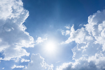 blue sky with clouds for background