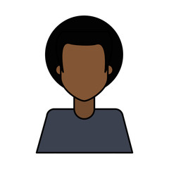 dark skin man with afro avatar icon image vector illustration design 