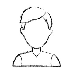 Man faceless profile