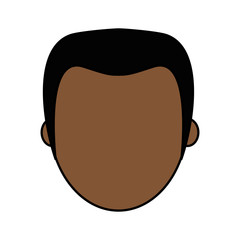 dark skin man avatar icon image vector illustration design 