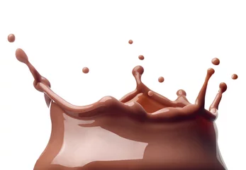 Runde Alu-Dibond Bilder Milchshake chocolate milk splash drink beverage dairy drop