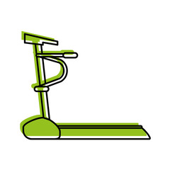 treadmill machine fitness icon image vector illustration design  green color