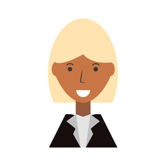 Business woman profile cartoon