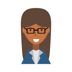 Business woman profile cartoon