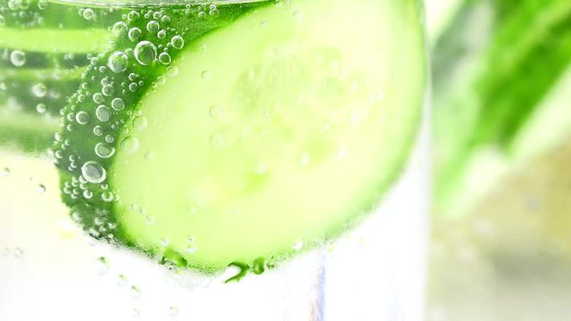 Cucumber Water as not loopable roating 4K UHD footage