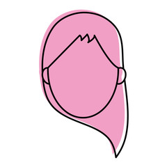 woman avatar icon image vector illustration design  pink color