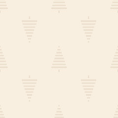 Christmas pattern with trees. Simple, winter background Seamless vector illustration