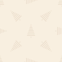 Christmas pattern with trees. Simple, winter background Seamless vector illustration