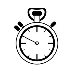 analog chronometer icon image vector illustration design  black and white