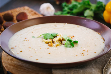 Chestnut cream soup