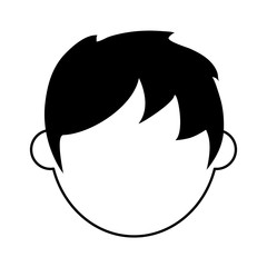 man avatar icon image vector illustration design  black and white