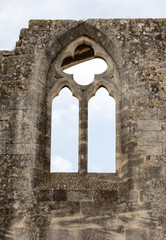 Gothic window in Abbey of St. Peter in Montmajour near Arles, France