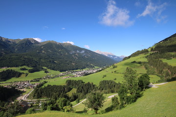 Naklejka na ściany i meble Sillian and Heinfels, Villages in an Alpine Scenery / Osttirol, Tyrol, Austria, Summer Season