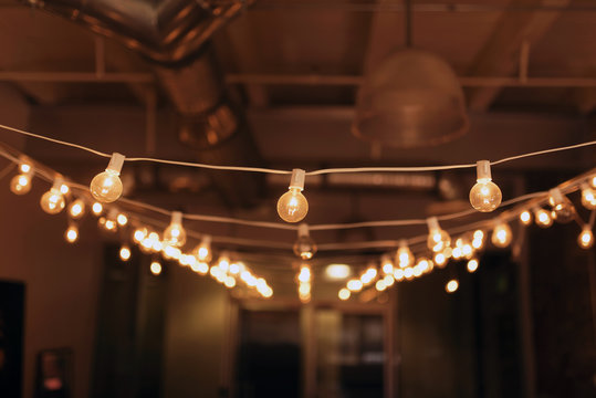 Twinkle Lights in an Office Building