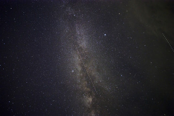 Night sky with milky way in space
