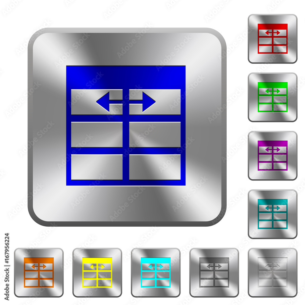 Aufkleber spreadsheet adjust table column width rounded square steel buttons