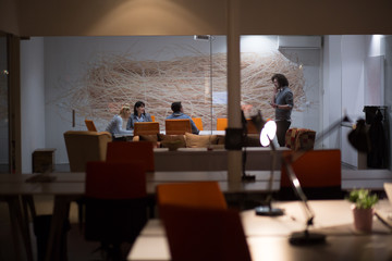 Business Team At A Meeting at modern office building