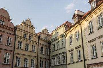 Gable of houses in Old Town Warsaw