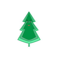 Christmas tree isolated.