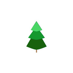 Christmas tree isolated.