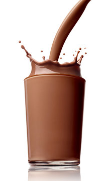 chocolate milk drink splash glass