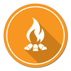 Campfire silhouette icon