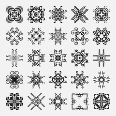 Set of luxury template flourishes calligraphic elegant ornamental elements.