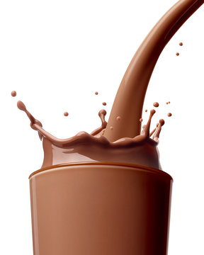 chocolate milk drink splash glass