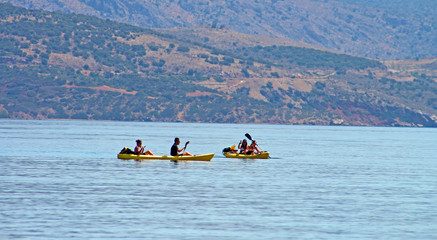 Kayak dans le Golfe de Corinthe
