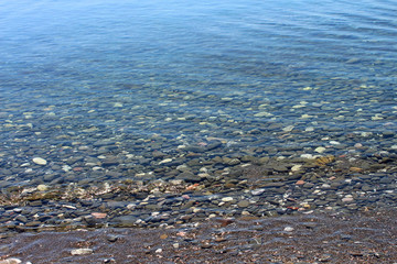 Grèce, plage dans le Golfe de Corinthe